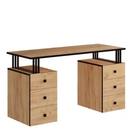 nowoczesne-biurko-loft-klara-6s-kosmetyczne-z-szufladami-dab-craft-czarny