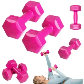 hantle-ciezarki-2x-1-kg-do-cwiczen-fitness-oryginalne-damskie-rozowe-drfit