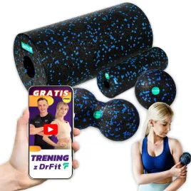drfit-roller-walek-do-masazu-duoball-zestaw-4-elementy-niebieskie-kropki