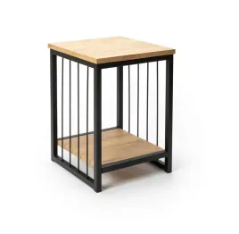 nowoczesna-szafka-stolik-metalowy-czarny-dwu-poziomowy-wielofunkcyjny