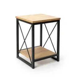 nowoczesna-szafka-stolik-metalowy-czarny-dwu-poziomowy-wielofunkcyjny