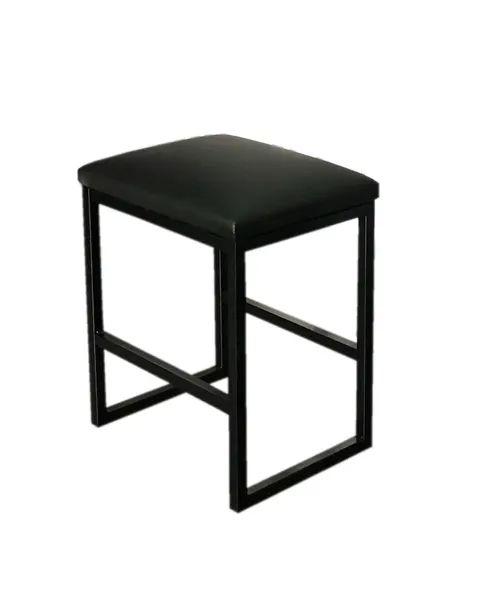 Taboret Stołek Kuchenny Metalowy Tapicerowany