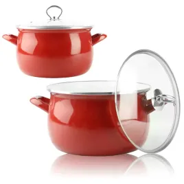 garnek-tradycyjny-emaliowany-55-l-czerwony-barylka-z-pokrywa-gaz-indukcja