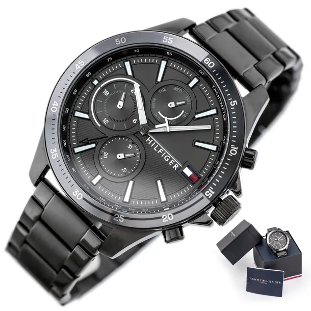 ZEGAREK MĘSKI TOMMY HILFIGER 1791719 BANK + GRAWER