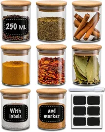 sloiczki-na-przyprawy-8x-250ml-z-etykietami-i-pisakiem-hermetyczne-szklo