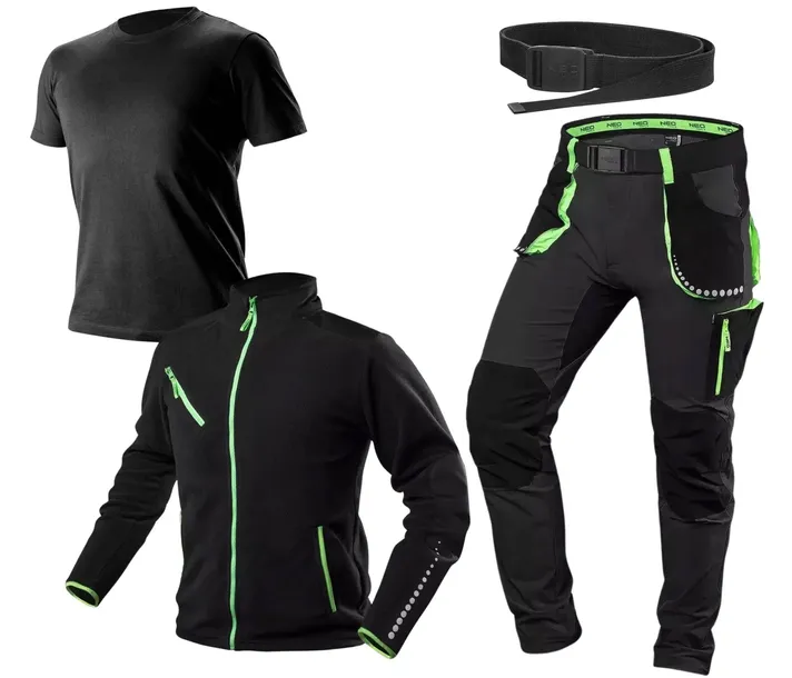 Komplet męskiej odzieży roboczej BHP, roz. L NEO Spodnie + Polar + T-Shirt