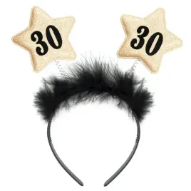 opaska-czarna-ze-zlotymi-gwiazdkami-30-urodziny