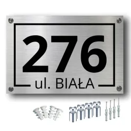 tabliczka-dibond-szczotkowane-aluminium-adres-numer-ulica-dystanse-montaz