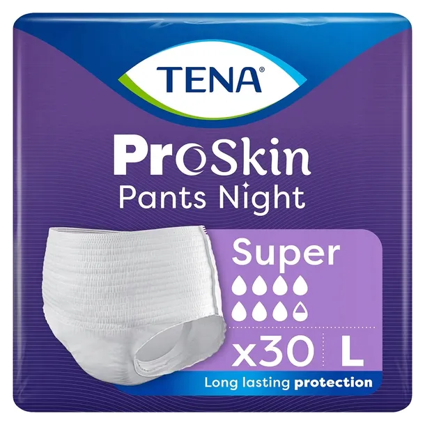 Tena Pants ProSkin Super Night L majtki chłonne dla dorosłych 30 sztuk