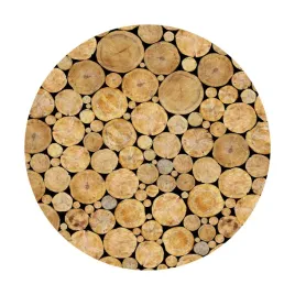 fototapeta-samoprzylepna-okragla-naklejka-scienna-drewno-drzewo