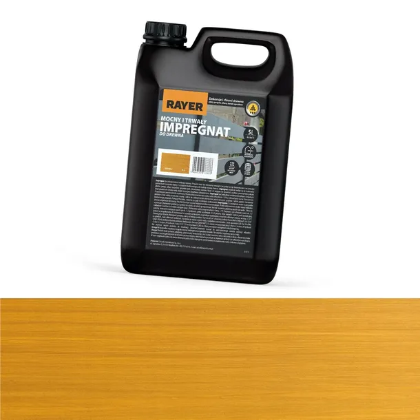 Impregnat do drewna Rayer 5 l sosna z woskami, ochronny hydrofobowy