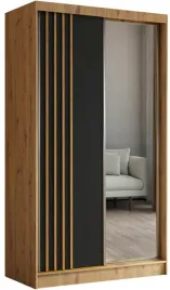 szafa-przesuwna-dwudrzwiowa-120cm-czarny-artisan-lustro-lamele-drazek-nila