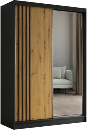 szafa-dwudrzwiowa-150-cm-przesuwna-z-lamalami-lustrem-bialy-czarny-mat-nila