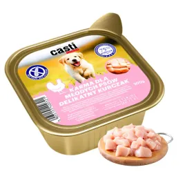 casti-junior-mokra-karma-dla-szczeniat-mlodych-psow-delikatny-kurczak-300g