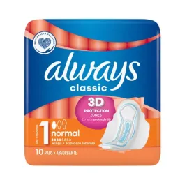 always-classic-normal-podpaski-ze-skrzydelkami10-sztuk-chlonne
