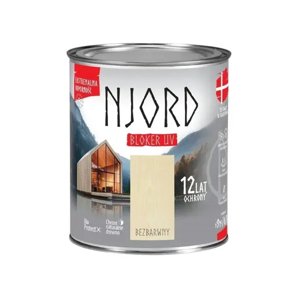 NJORD Impregnat do elewacji drewnianych Bloker UV bezbarwny 5L