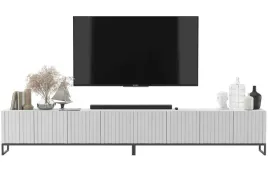 nowoczesna-komoda-rtv-glamour-szafka-rtv-bialy-mat-ryflowane-fronty-300-cm