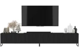 komoda-rtv-loft-szafka-rtv-glamour-ryflowane-fronty-czarny-mat-300-cm-rama