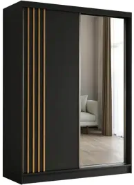szafa-dwudrzwiowa-przesuwna-160-cm-lamele-lustro-czarny-artisan-nila