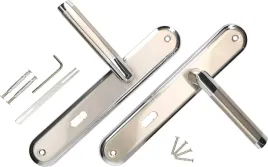 zestaw-klamka-drzwiowa-90mm-nikiel-chrom-dlugi-szyld-na-klucz-uniwersalna