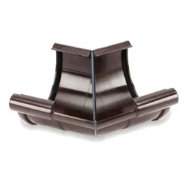 luk-plastikowy-zewnetrzny-135-do-rynny-galeco-pvc-110-braz-ciemny-ral8019