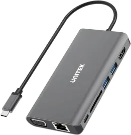 adapter-unitek-d1019a-hub-8w1-usb3-1-typ-c-z-power-delivery-100w