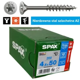 wkrety-nierdzewne-a2-spax-45x50-glowka-stozkowa-gwint-niepelny-200-sztuk