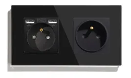 gniazdko-szklane-podwojne-usb-a-a-zwykle-gniazdo-kontakt-16a-szklo-157mm