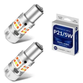 zarowki-led-dwukolorowe-p21-5w-bay15d-canbus-opornik-bialy-pomaranczowy