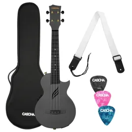 cascha-carbon-fibre-black-set-pickup-ukulele-z-eq