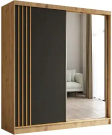 szafa-artisan-przesuwna-dwudrzwiowa-lustro-lamelami-dab-artisan-200-cm-nila