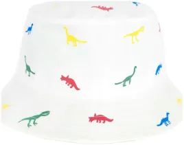 Zdjęcie produktu Kapelusz Dino Bucket - biały | dziecięcy, bawełniany cz23105