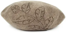 beret-autumn-leaves-bezowy-cz21418