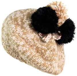 beret-trzy-pompony-ciemny-bezowy-cz2705