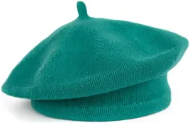 Zdjęcie produktu Beret Vigo - morski | elegancki, bawełniany, damski cz23364
