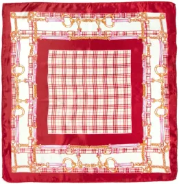 apaszka-satin-plaid-chain-xs-czerwony-sz20960