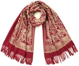 szal-bollywood-bordowy-sz21348