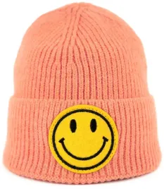 czapka-dziecieca-smiley-morelowy-cz22258