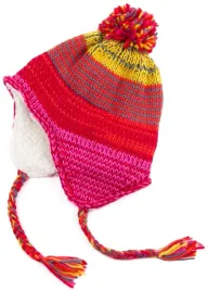 uszanka-dziecieca-snowman-czerwony-or-ocieplana-barankiem-cz13373