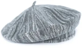 beret-cotton-melange-szary-cz18329