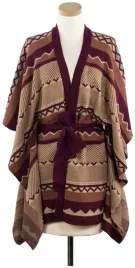 ponczo-zygzak-brazowy-sz15180