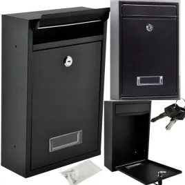 skrzynka-na-listy-a4-czarna-na-ogrodzenie-drzwi-duza-skrzynka-pocztowa