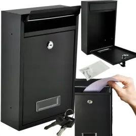 skrzynka-na-listy-a4-czarna-na-ogrodzenie-drzwi-duza-skrzynka-pocztowa