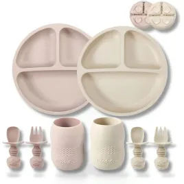 zestaw-dla-dzieci-niemowlat-silikonowe-talerz-naczynia-8-elementow