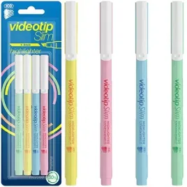 zakreslacze-pastelowe-4-kolory-ico-videotip-slim-3mm-markery-pisaki