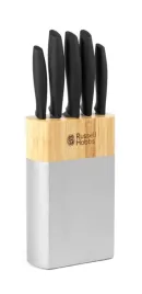 russell-hobbs-zestaw-komplet-5ostrych-nozy-kuchennych-bambusowy-blok-silver