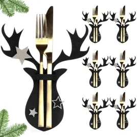 kieszonki-na-sztucce-etui-swiateczne-czarne-z-filcu-pokrowce-renifery-6-szt