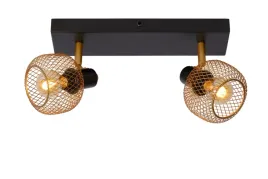 lampa-scienna-sufitowa-podwojna-czarna-zlota-metalowa-siatka-36-cm-lucide