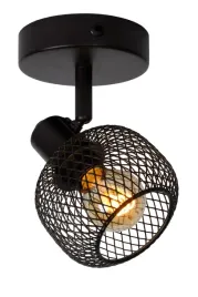 lampa-scienna-sufitowa-czarna-metalowa-siatka-do-sypialni-salonu-lucide
