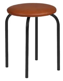 taboret-jasny-braz-chico-eco-skora-czarny